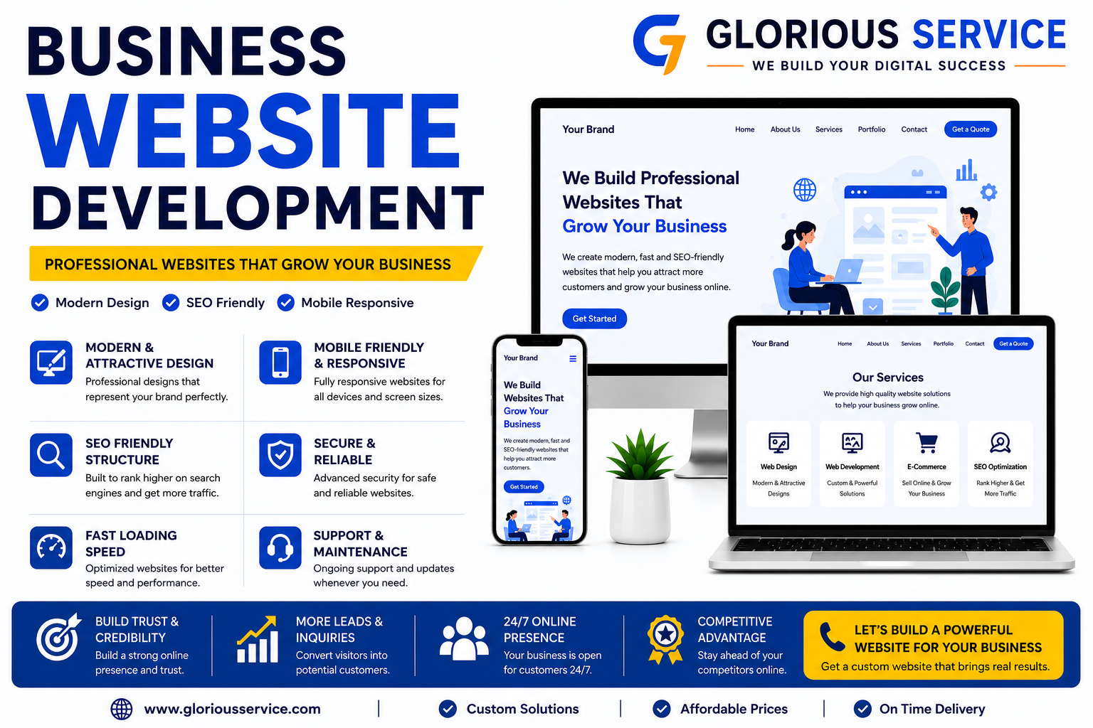Business Website Development – by Glorious Service 🌐🚀